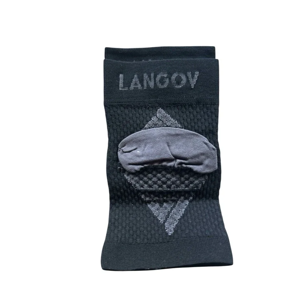 LANGOV Plantar Fasciitis Socks Adult Large + Massager Ball Graduated Compression
